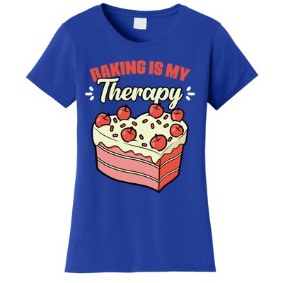 Baking Is My Therapy Cupcake Cookie Pastry Chef Baker Gift Women's T-Shirt