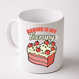 Baking Is My Therapy Cupcake Cookie Pastry Chef Baker Gift Coffee Mug