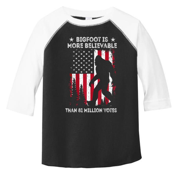 Bigfoot Is More Believable Than 81 Million Votes Vintage Toddler Fine Jersey T-Shirt