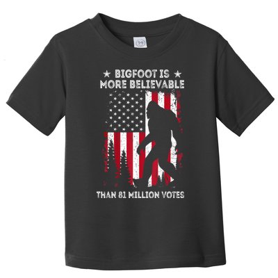 Bigfoot Is More Believable Than 81 Million Votes Vintage Toddler T-Shirt