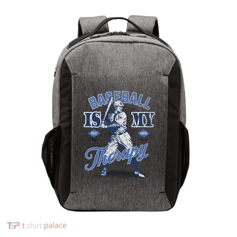 Baseball Is My Therapy Proud Supporter Great Gift Vector Backpack