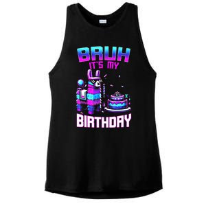 Bruh Its My Birthday Llama Pinata Boy Girl Family Party Bday Ladies PosiCharge Tri-Blend Wicking Tank