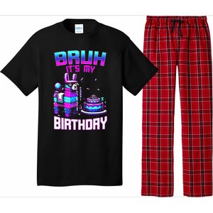 Bruh Its My Birthday Llama Pinata Boy Girl Family Party Bday Pajama Set