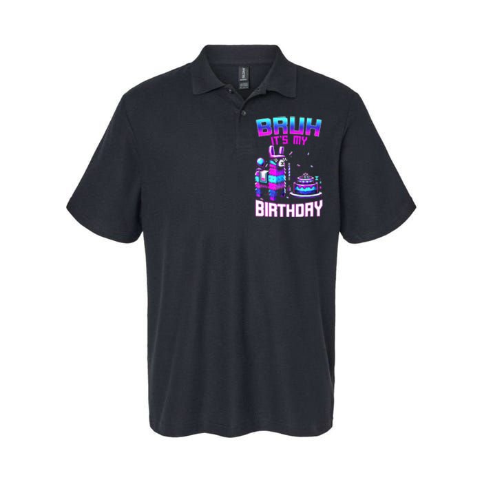 Bruh Its My Birthday Llama Pinata Boy Girl Family Party Bday Softstyle Adult Sport Polo