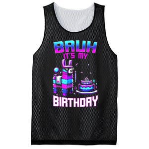 Bruh Its My Birthday Llama Pinata Boy Girl Family Party Bday Mesh Reversible Basketball Jersey Tank