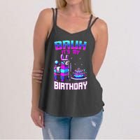 Bruh Its My Birthday Llama Pinata Boy Girl Family Party Bday Women's Strappy Tank