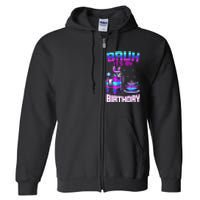 Bruh Its My Birthday Llama Pinata Boy Girl Family Party Bday Full Zip Hoodie