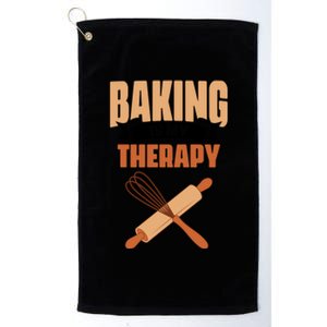 Baking Is My Therapy Cupcake Cookie Pastry Chef Baker Great Gift Platinum Collection Golf Towel