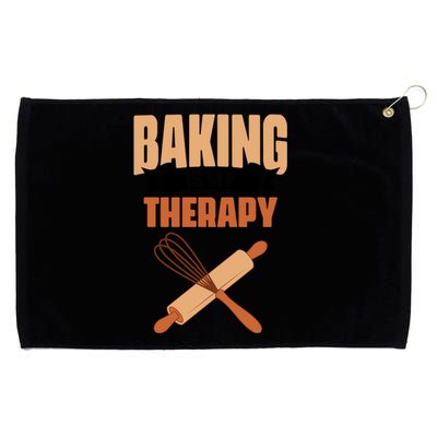 Baking Is My Therapy Cupcake Cookie Pastry Chef Baker Great Gift Grommeted Golf Towel