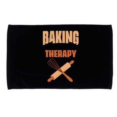 Baking Is My Therapy Cupcake Cookie Pastry Chef Baker Great Gift Microfiber Hand Towel