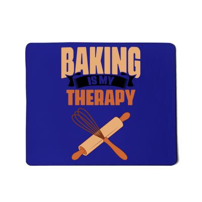 Baking Is My Therapy Cupcake Cookie Pastry Chef Baker Great Gift Mousepad