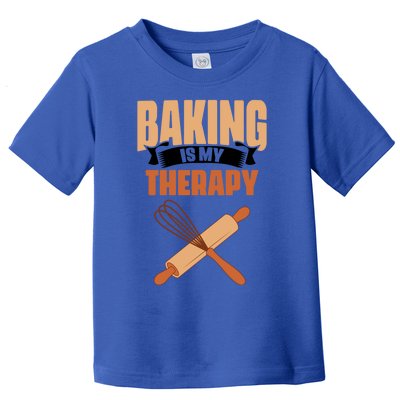 Baking Is My Therapy Cupcake Cookie Pastry Chef Baker Great Gift Toddler T-Shirt