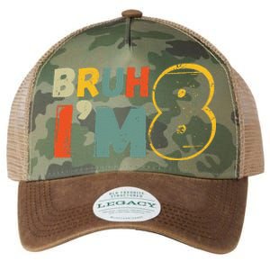 Bruh ItS My 8th Birthday IM 8 Year Old Birthday Gift Legacy Tie Dye Trucker Hat