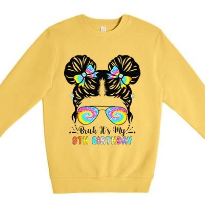 Bruh ItS My 9th Birthday 9 Year Old 9th Birthday Premium Crewneck Sweatshirt