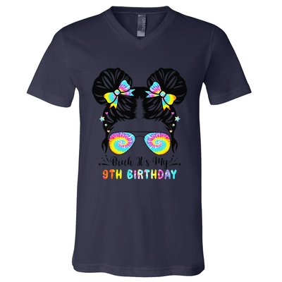 Bruh ItS My 9th Birthday 9 Year Old 9th Birthday V-Neck T-Shirt