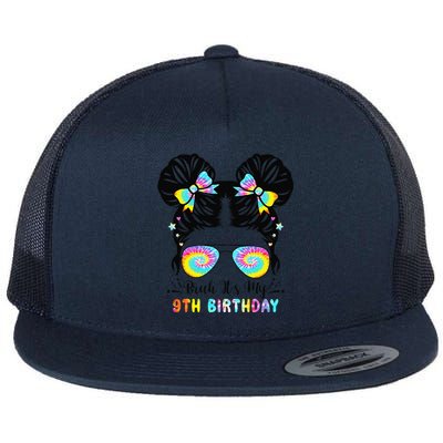 Bruh ItS My 9th Birthday 9 Year Old 9th Birthday Flat Bill Trucker Hat