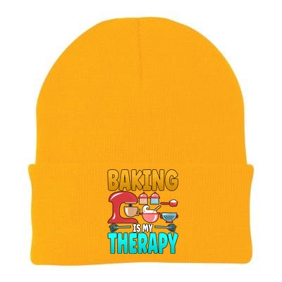 Baking Is My Therapy Cute Gift Knit Cap Winter Beanie