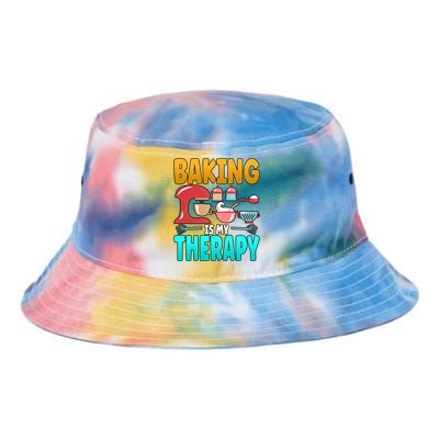 Baking Is My Therapy Cute Gift Tie Dye Newport Bucket Hat