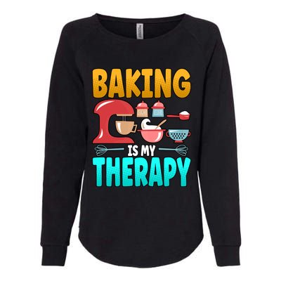 Baking Is My Therapy Cute Gift Womens California Wash Sweatshirt