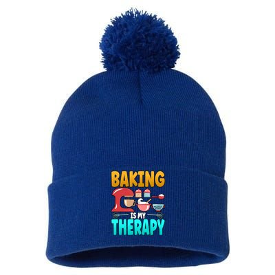 Baking Is My Therapy Cute Gift Pom Pom 12in Knit Beanie