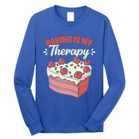 Baking Is My Therapy Cupcake Cookie Pastry Chef Baker Cool Gift Long Sleeve Shirt