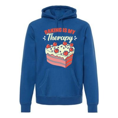 Baking Is My Therapy Cupcake Cookie Pastry Chef Baker Cool Gift Premium Hoodie