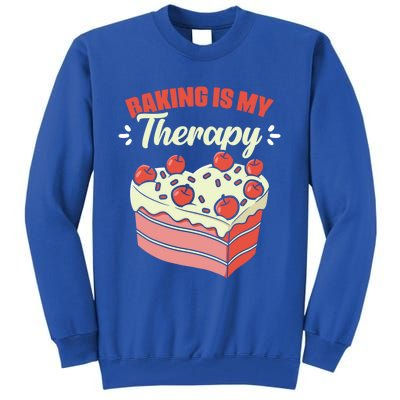 Baking Is My Therapy Cupcake Cookie Pastry Chef Baker Cool Gift Tall Sweatshirt