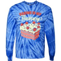 Baking Is My Therapy Cupcake Cookie Pastry Chef Baker Cool Gift Tie-Dye Long Sleeve Shirt