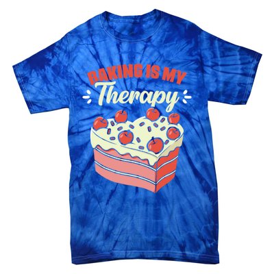 Baking Is My Therapy Cupcake Cookie Pastry Chef Baker Cool Gift Tie-Dye T-Shirt