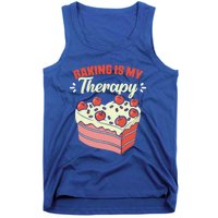 Baking Is My Therapy Cupcake Cookie Pastry Chef Baker Cool Gift Tank Top