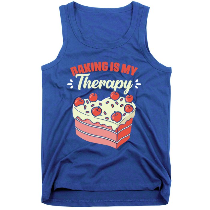 Baking Is My Therapy Cupcake Cookie Pastry Chef Baker Cool Gift Tank Top