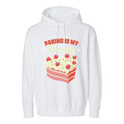 Baking Is My Therapy Cupcake Cookie Pastry Chef Baker Cool Gift Garment-Dyed Fleece Hoodie