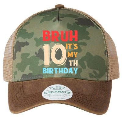 Bruh ItS My 10th Birthday Legacy Tie Dye Trucker Hat