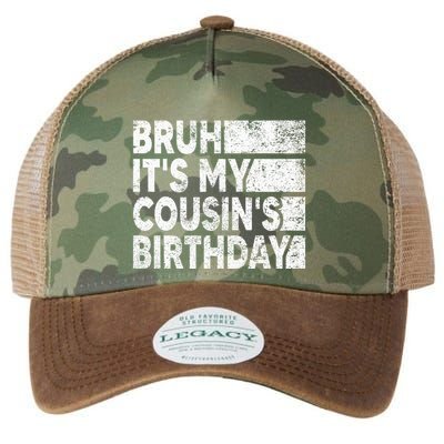 Bruh ItS My CousinS Birthday Vintage Birthday Cousin Legacy Tie Dye Trucker Hat