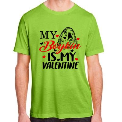 Boykin Is My Valentine Kin Spaniel Dog Mom Hunting Mama Gift Adult ChromaSoft Performance T-Shirt