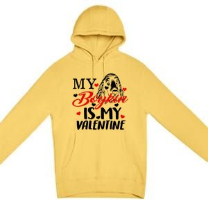 Boykin Is My Valentine Kin Spaniel Dog Mom Hunting Mama Gift Premium Pullover Hoodie