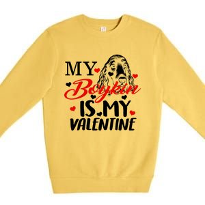 Boykin Is My Valentine Kin Spaniel Dog Mom Hunting Mama Gift Premium Crewneck Sweatshirt