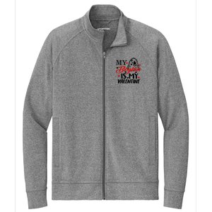 Boykin Is My Valentine Kin Spaniel Dog Mom Hunting Mama Gift Stretch Full-Zip Cadet Jacket