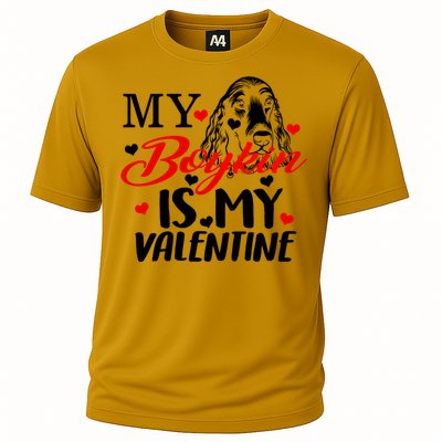 Boykin Is My Valentine Kin Spaniel Dog Mom Hunting Mama Gift Cooling Performance Crew T-Shirt