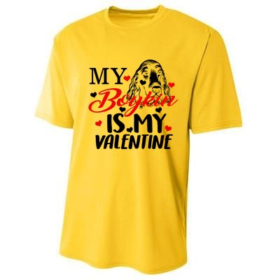 Boykin Is My Valentine Kin Spaniel Dog Mom Hunting Mama Gift Performance Sprint T-Shirt