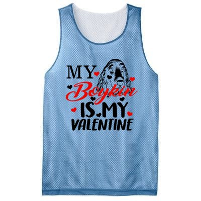 Boykin Is My Valentine Kin Spaniel Dog Mom Hunting Mama Gift Mesh Reversible Basketball Jersey Tank