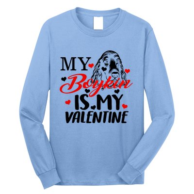 Boykin Is My Valentine Kin Spaniel Dog Mom Hunting Mama Gift Long Sleeve Shirt