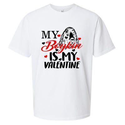 Boykin Is My Valentine Kin Spaniel Dog Mom Hunting Mama Gift Sueded Cloud Jersey T-Shirt