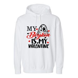 Boykin Is My Valentine Kin Spaniel Dog Mom Hunting Mama Gift Garment-Dyed Fleece Hoodie