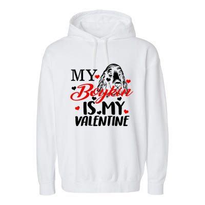 Boykin Is My Valentine Kin Spaniel Dog Mom Hunting Mama Gift Garment-Dyed Fleece Hoodie