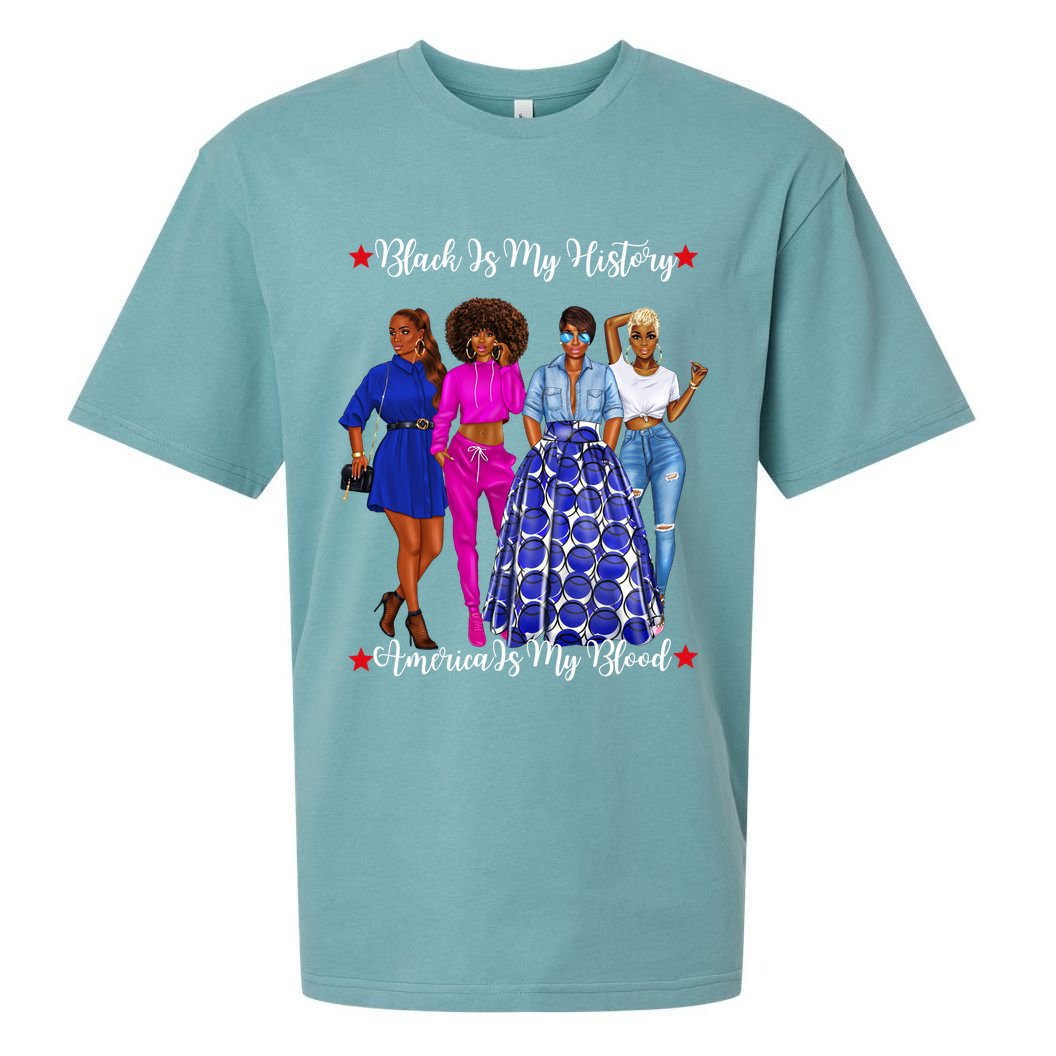 Black Is My History Strong Black Females Mom Sister Teacher Gift Sueded Cloud Jersey T-Shirt