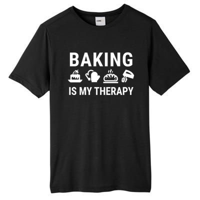 Baking Is My Therapy Gift Tall Fusion ChromaSoft Performance T-Shirt