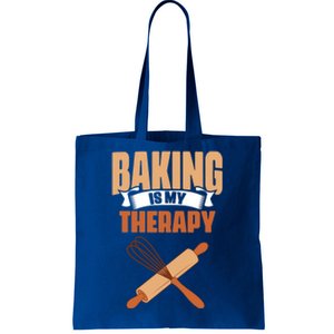 Baking Is My Therapy Cupcake Cookie Pastry Chef Baker Funny Gift Tote Bag