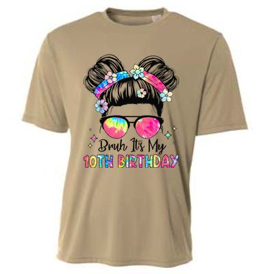 Bruh ItS My 10th Birthday 10 Year Old 10th Birthday Girl Cooling Performance Crew T-Shirt