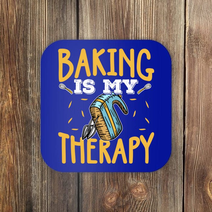 Baking Is My Therapy Cupcake Cooking Baking Gift Coaster